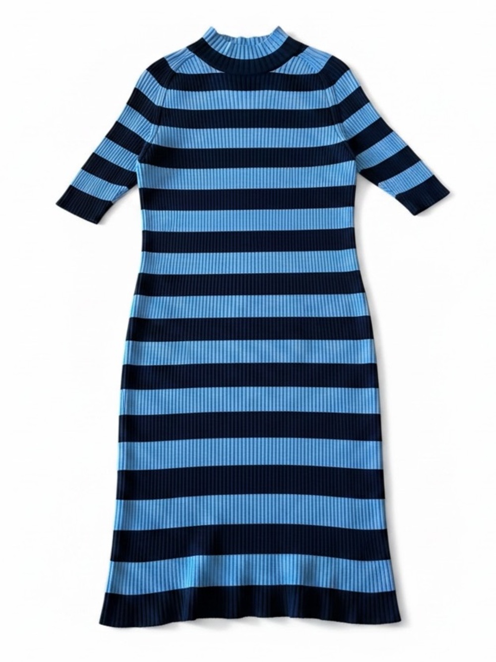 Michael Kors Striped Navy and Light Blue stretchy dress L